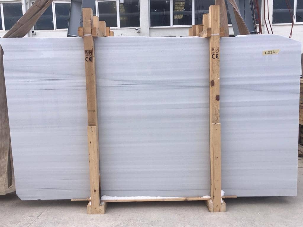 Marmara White Marble polished marble slab in White