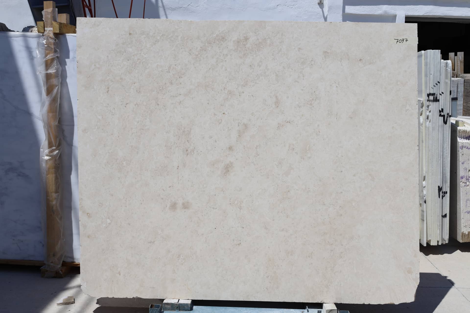 Classic Travertine Cross Cut honed travertine slab