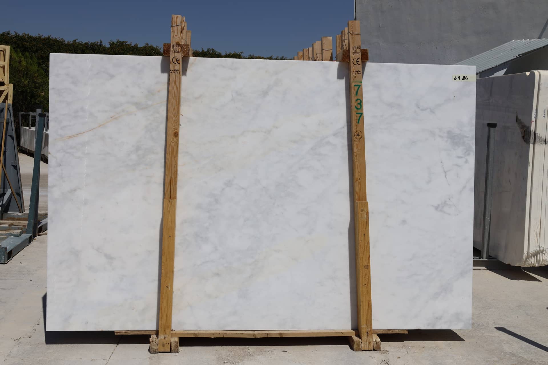 Afyon White Eternal polished marble slab