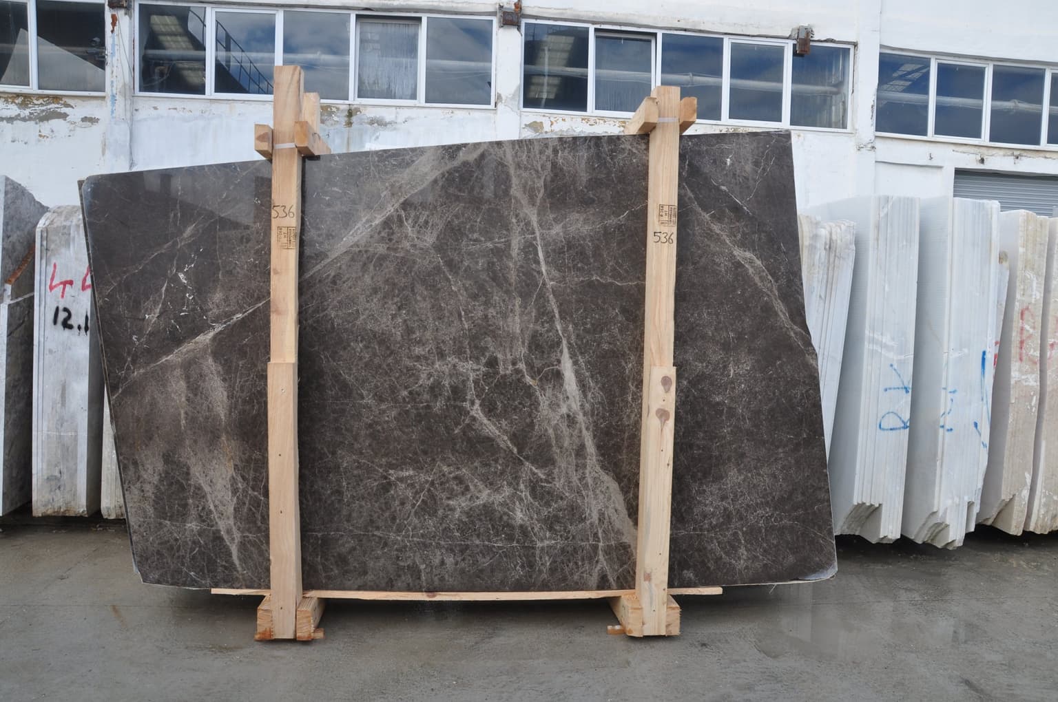 Irish Brown polished marble slab in Brown