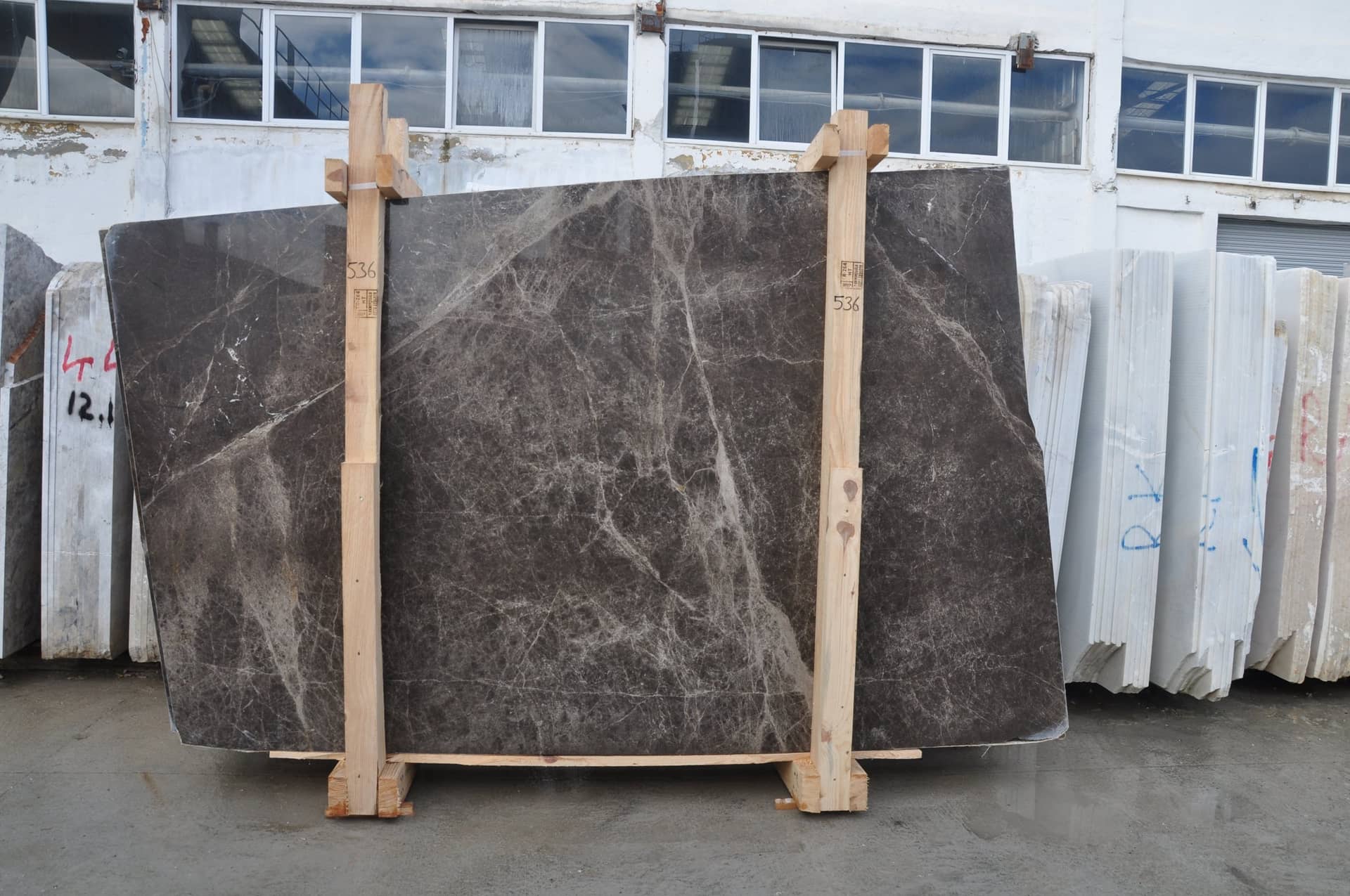 Irish Brown polished marble slab