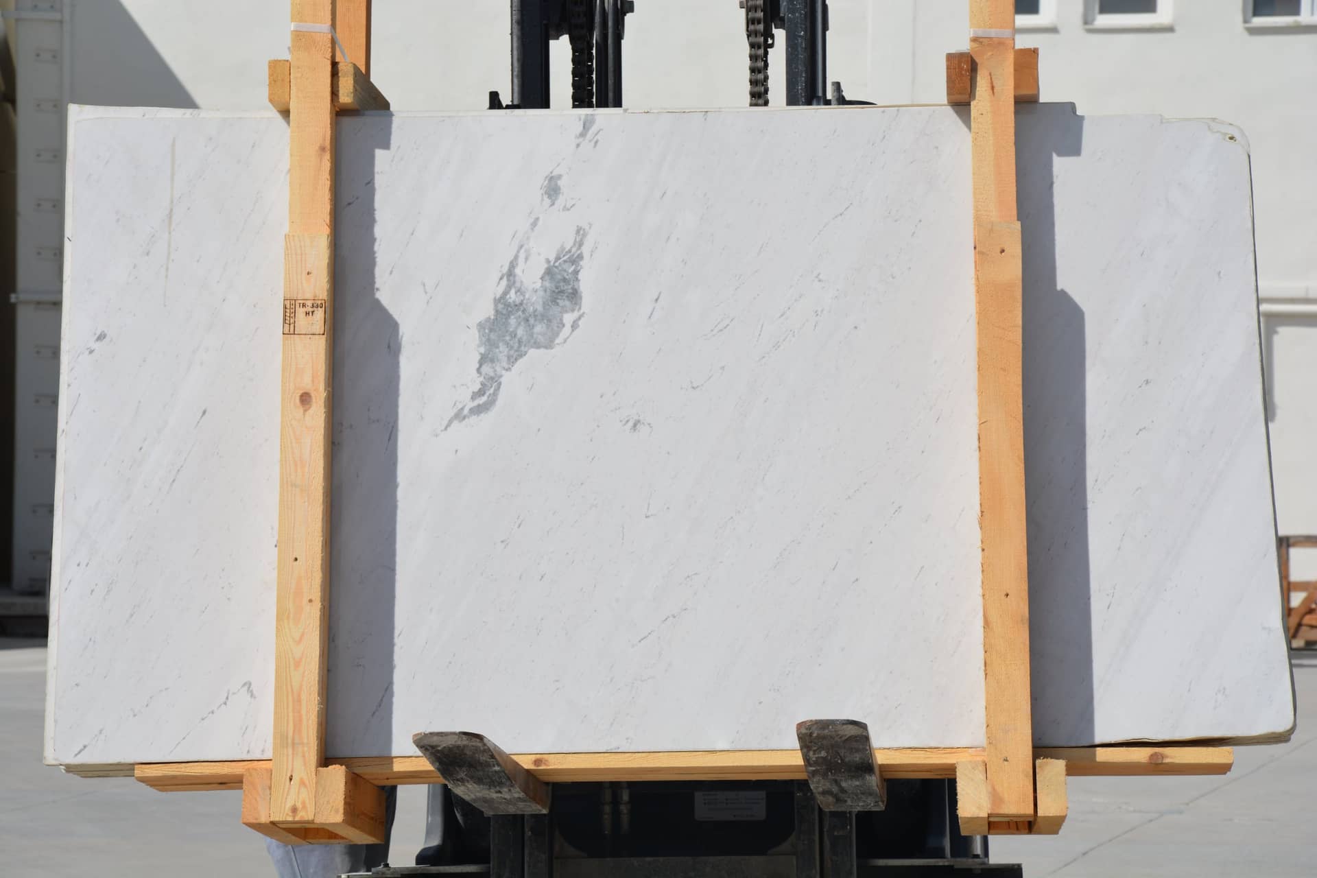 Volakas polished marble slab