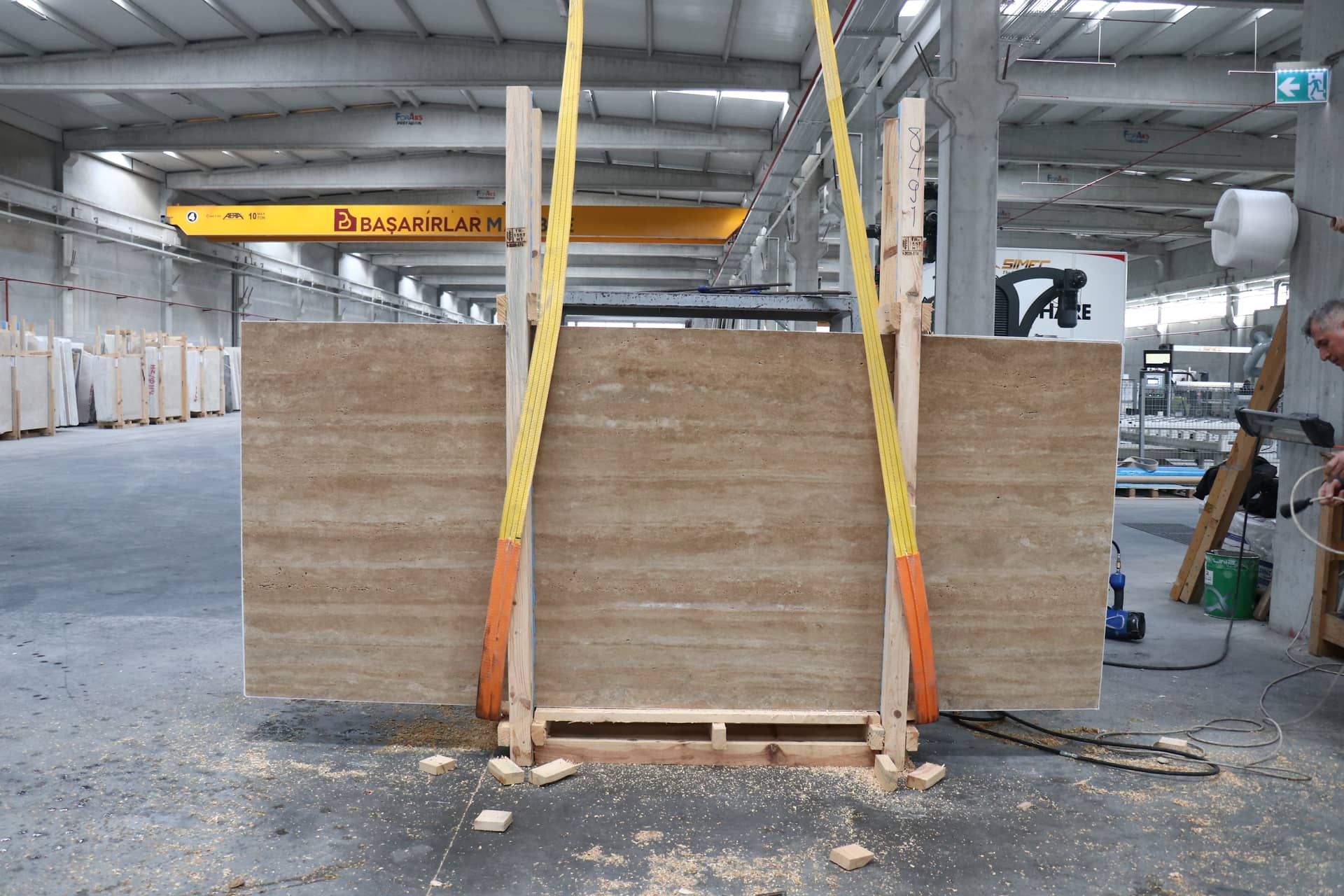 TRAVERTINE honed travertine slab