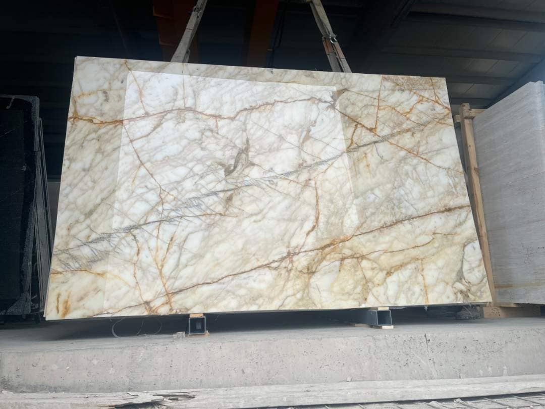 Calacatta Gold polished marble slab