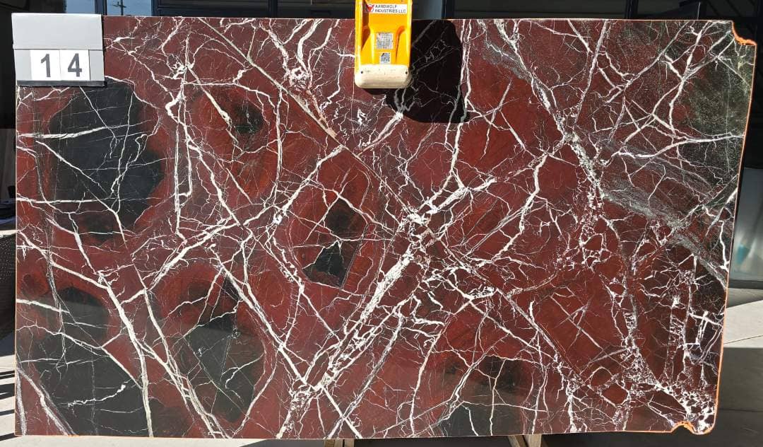 Rosso Levanto Polished marble slab in Bordeaux