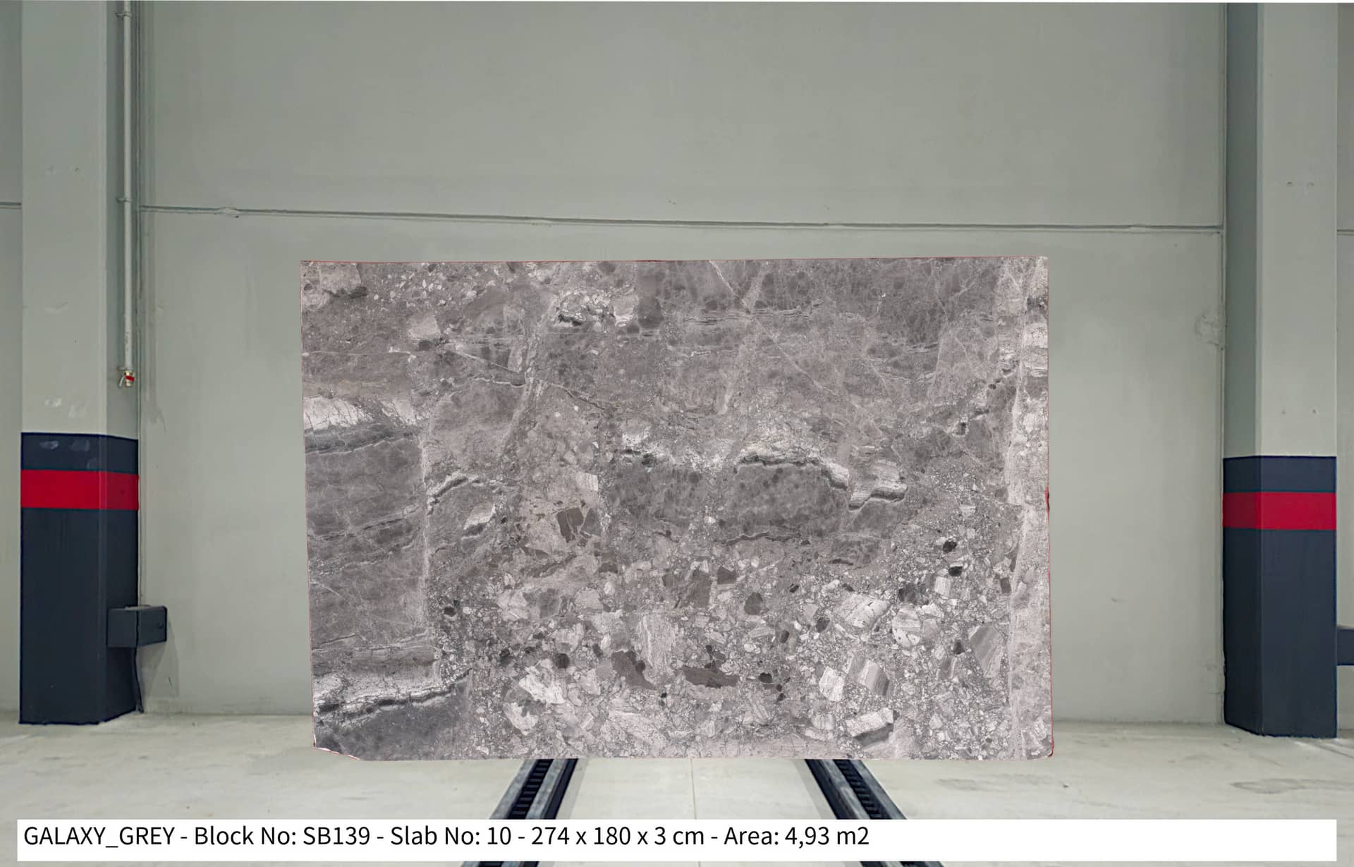 GALAXY GREY Polished marble slab
