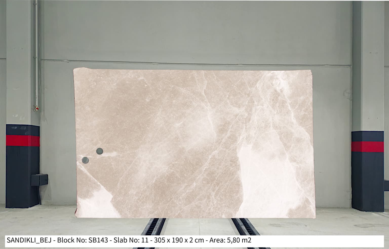 SANDIKLI BEJ Polished marble slab