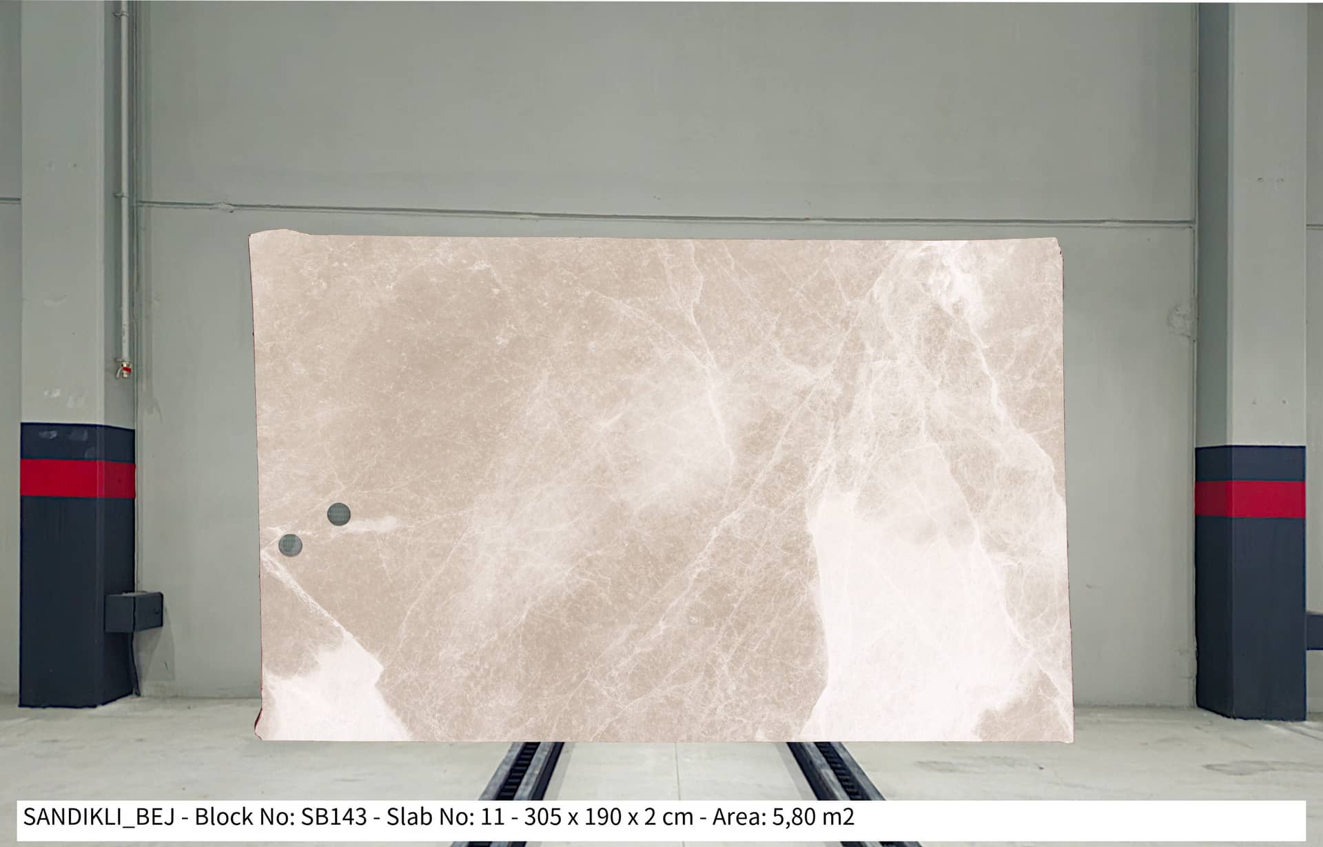 SANDIKLI BEJ Polished marble slab