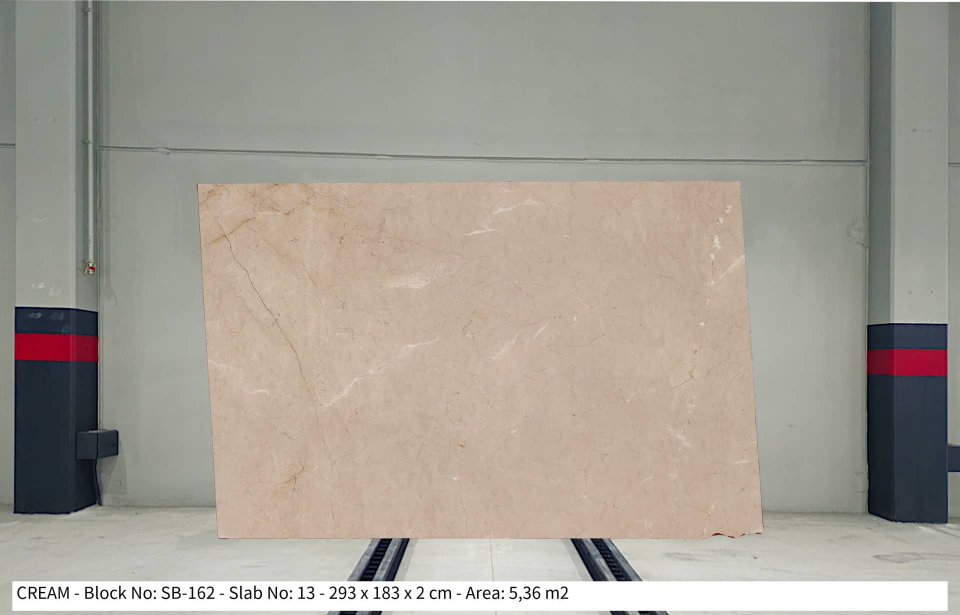 CREAM Polished marble slab