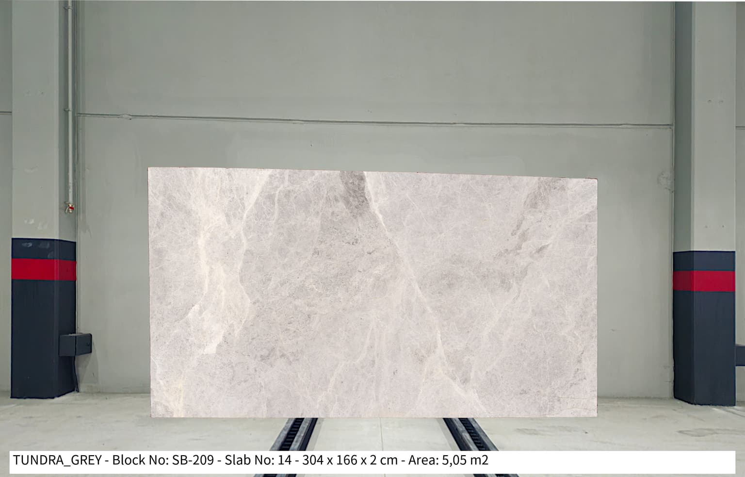 TUNDRA GREY Honed marble slab