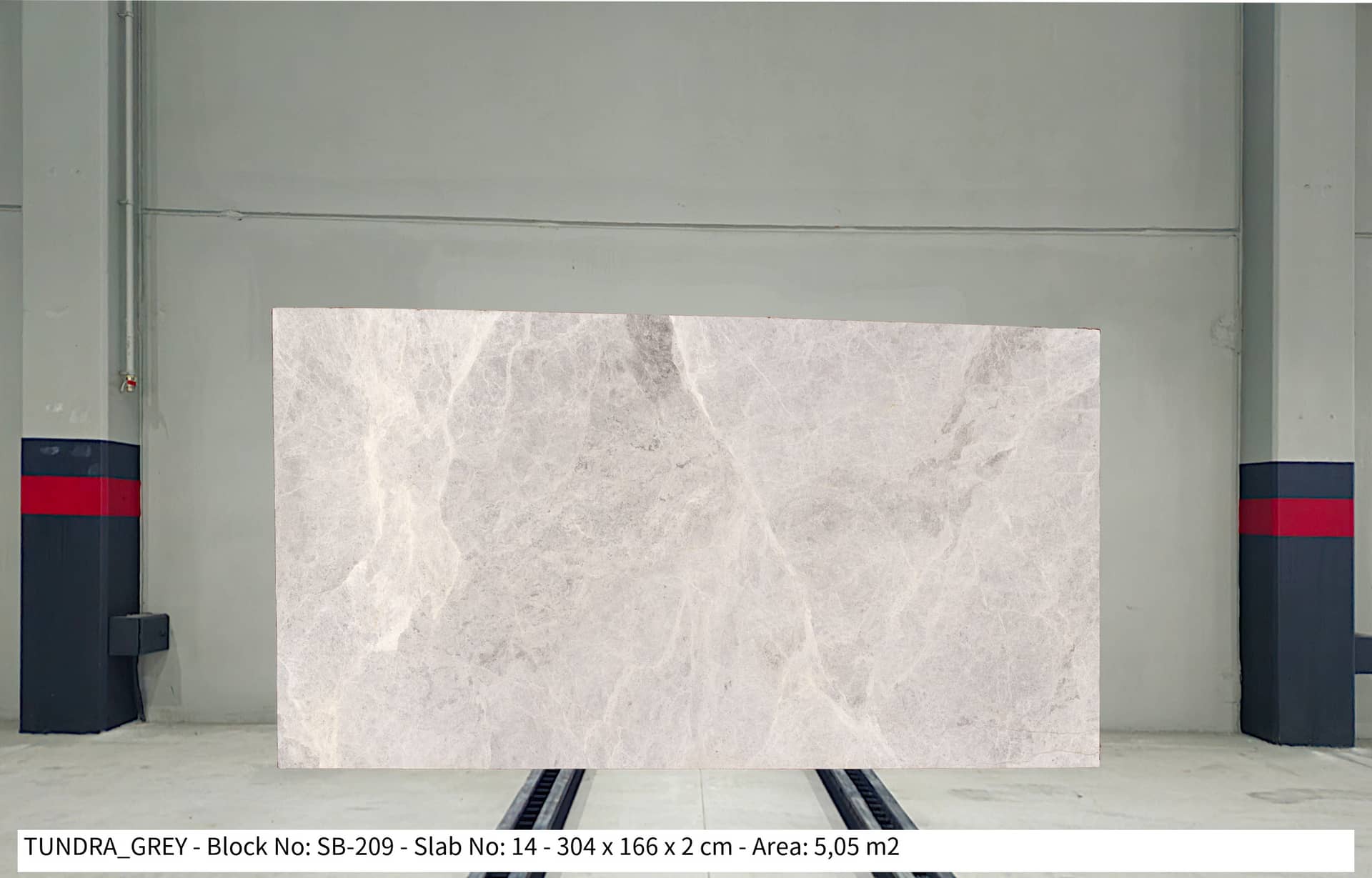 TUNDRA GREY Honed marble slab