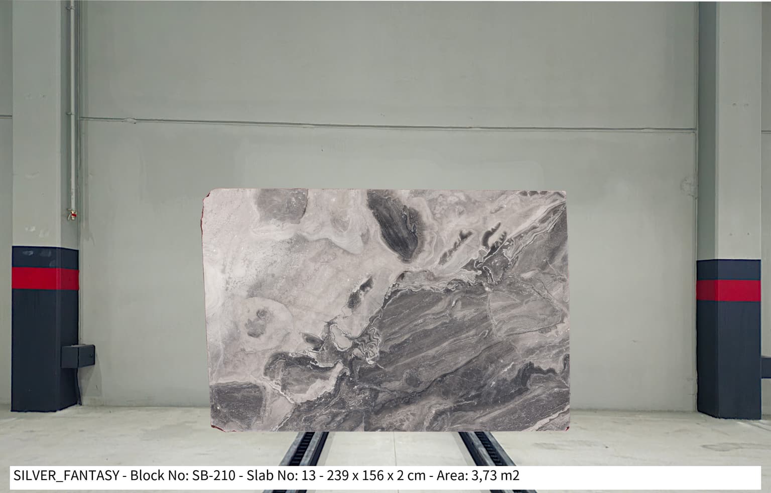 SILVER FANTASY Polished marble slab