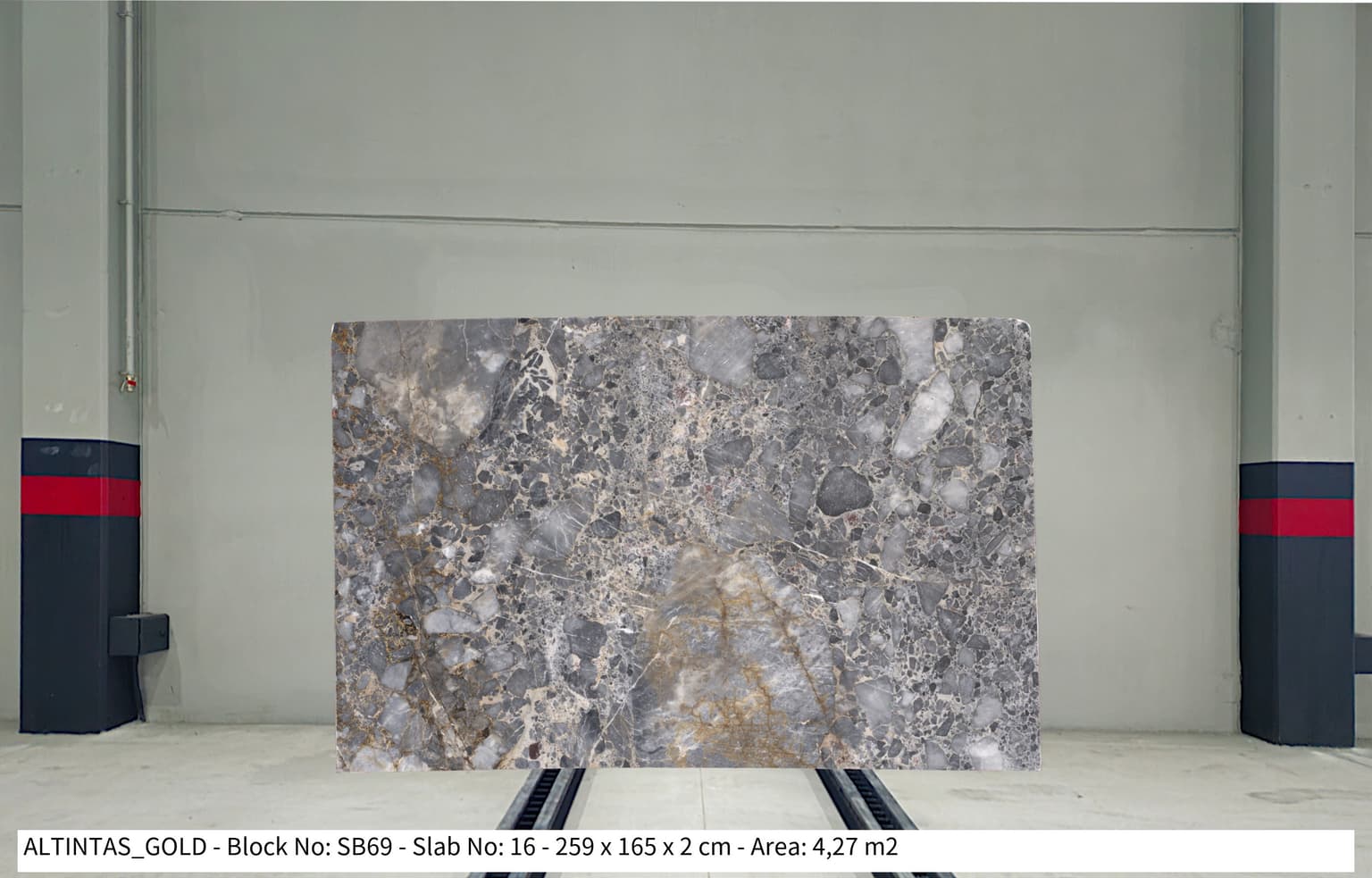 ALTINTAŞ GOLD Polished marble slab in Grey