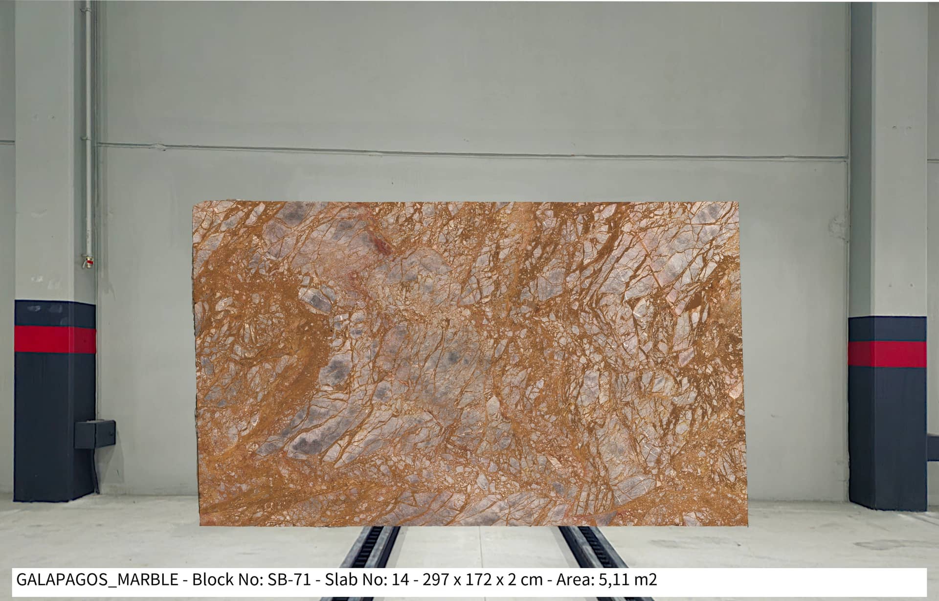 GALAPAGOS MARBLE Brushed marble slab
