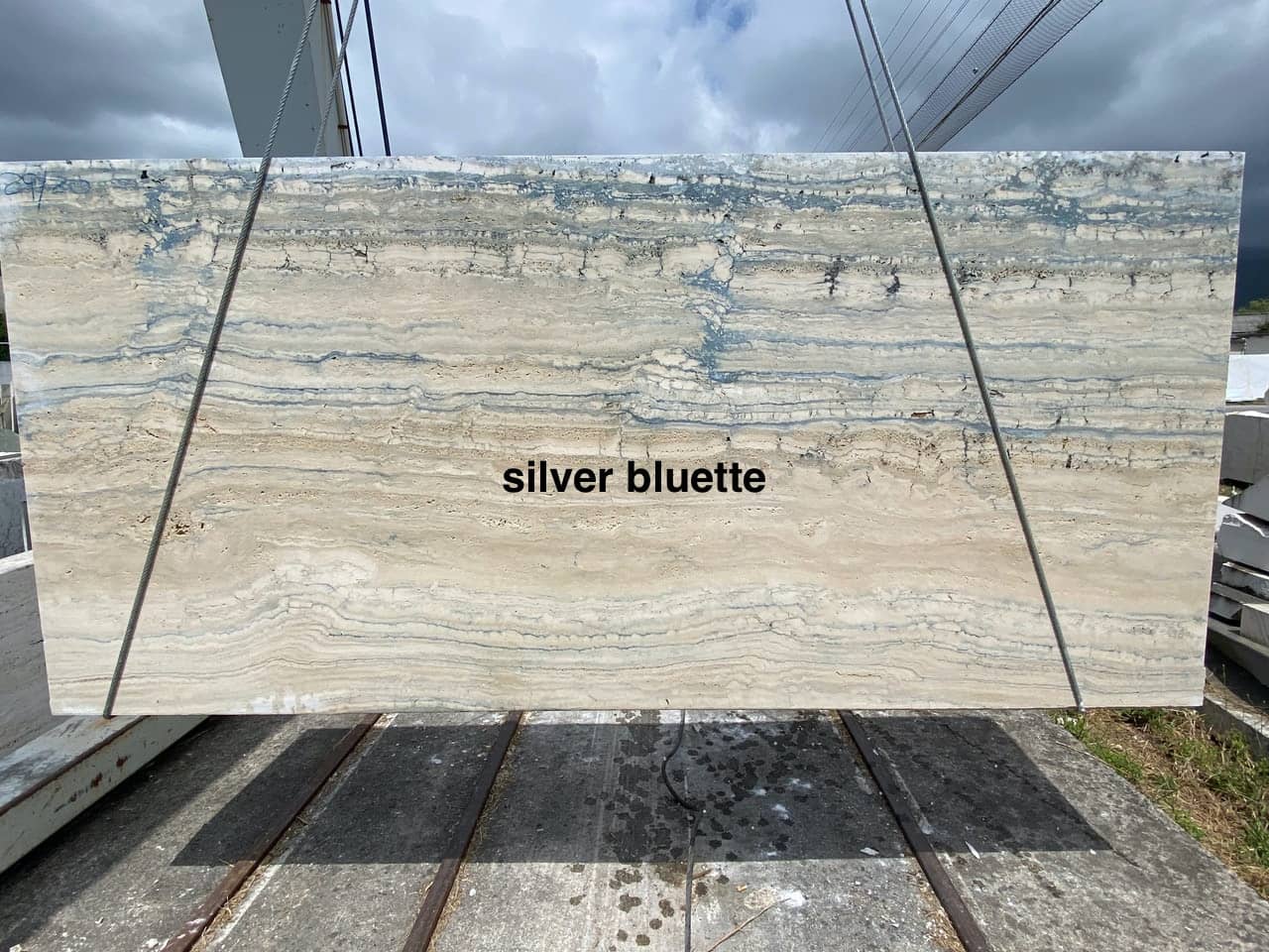 TRAVERTINO SILVER BLUETTE travertine slab