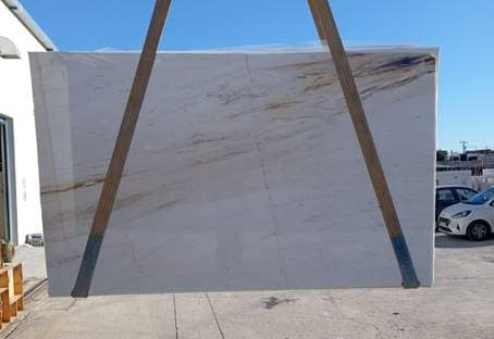 Thassos Gold Bookmatch polished marble slab
