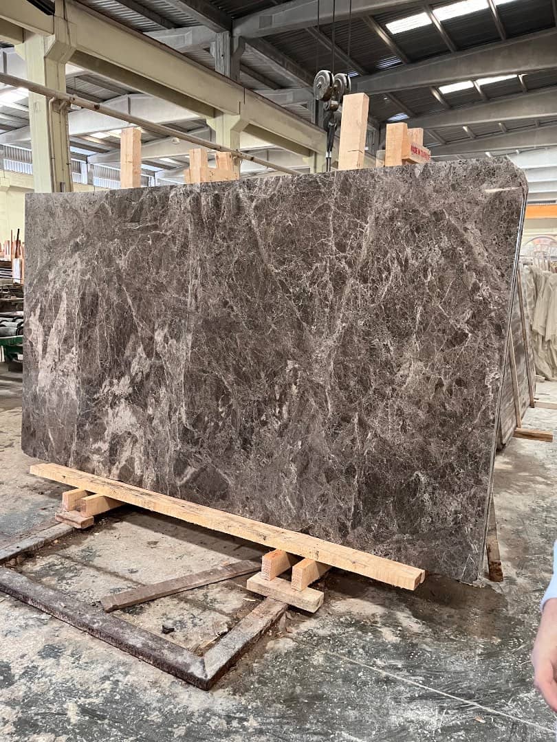 Perfetto Brown Polished marble slab