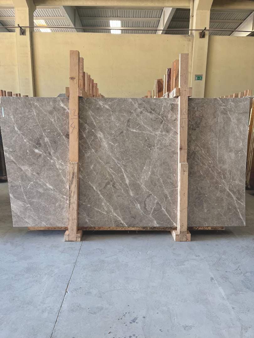 Silver Grey Polished marble slab
