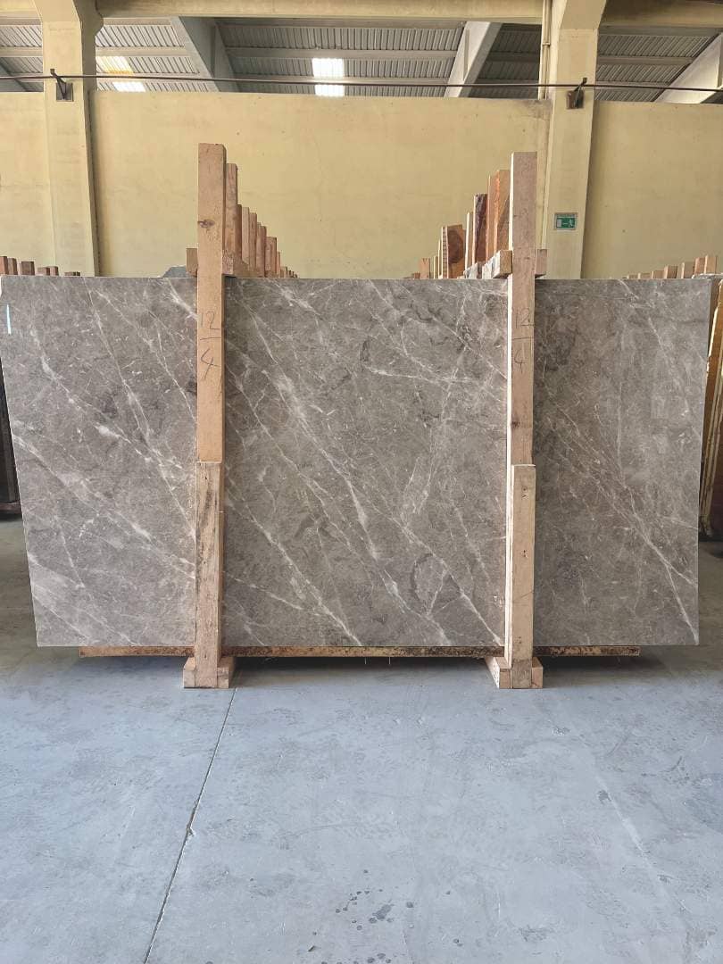 Silver Grey Polished marble slab