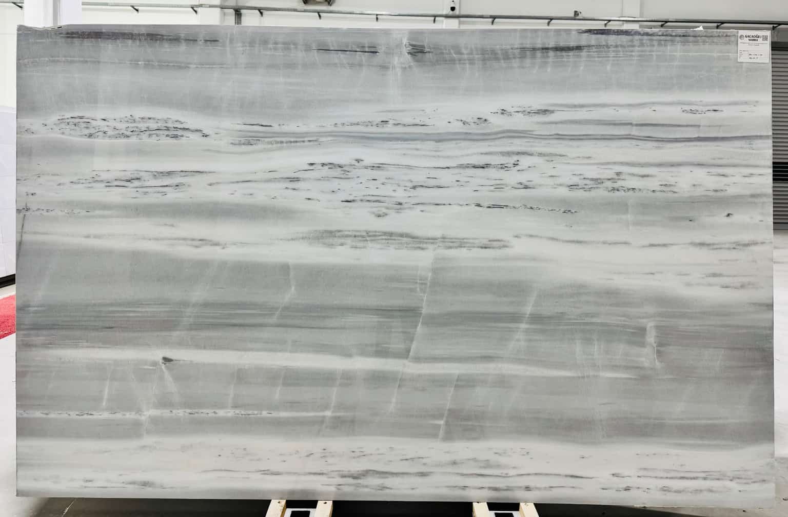 İce blue polished marble slab in Grey