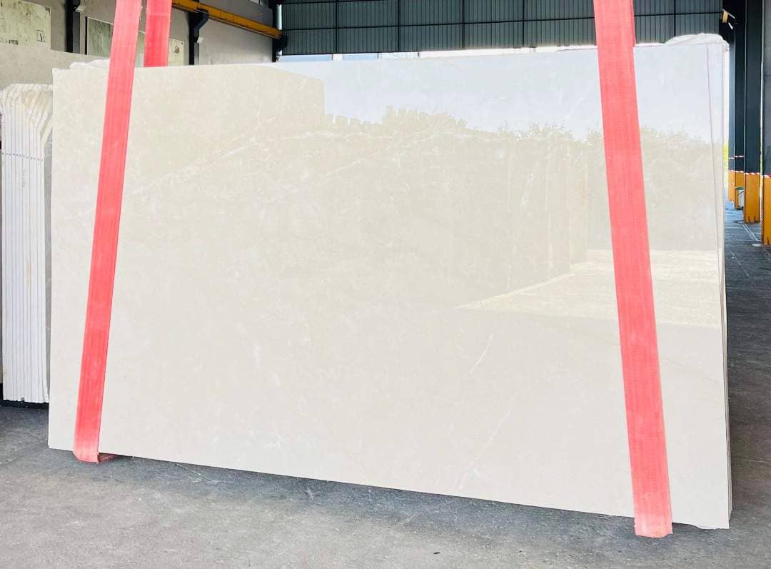 Luna Cream Polished marble slab