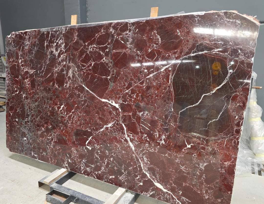 Rosso Levanto Polished marble slab