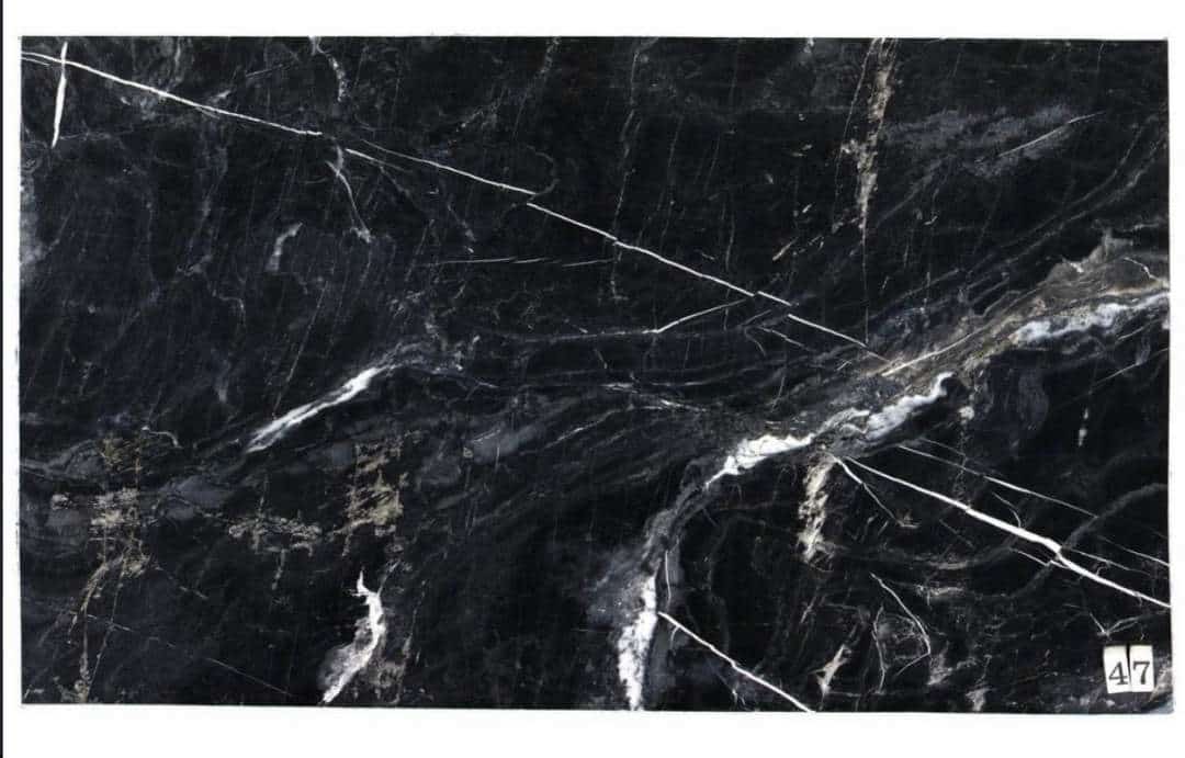 Black Mamba Polished marble slab in Black